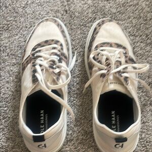 Cole Haan White and Brown Sneakers Comfortable Low-Top Design